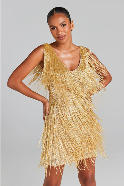 Marali - Dazzling Fringe Mini Dress