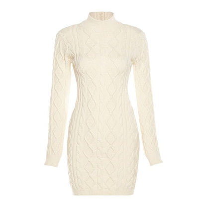 Faelan - Knitted Back Cut-Out Mini Kjole